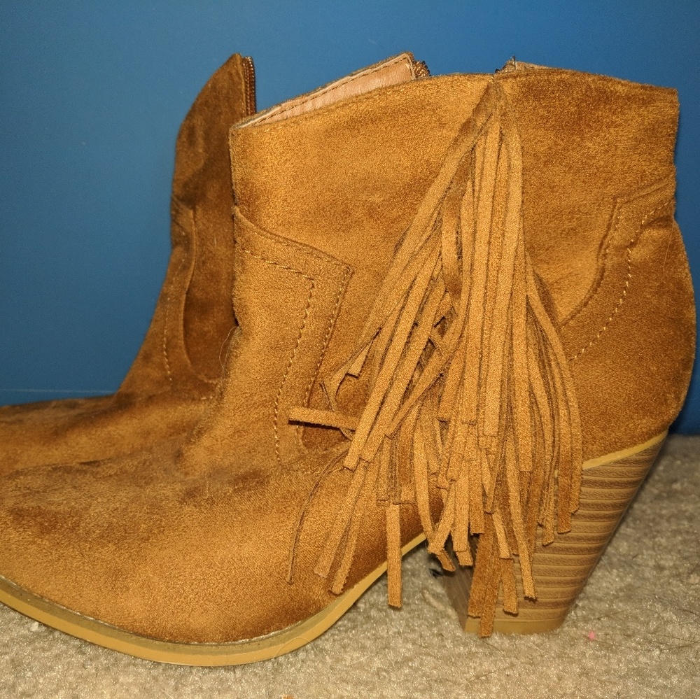 Fringe booties